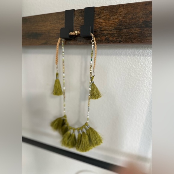 Multi-threaded Boho Tassel Pull Tie Adjustable Necklace. - Picture 7 of 11